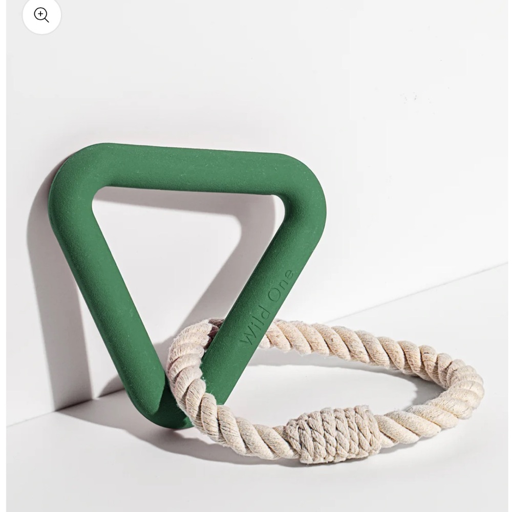 Wild One Green Triangle Tug Dog Toy Spruce Green